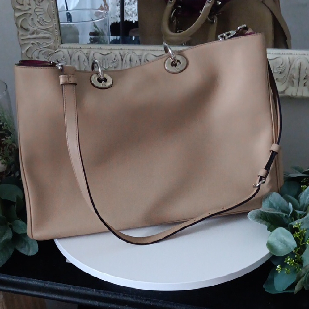 **Sale** Dior Beige Tote And Her Baby... with Pink Interior and Silver Hardware - Picture 6 of 16